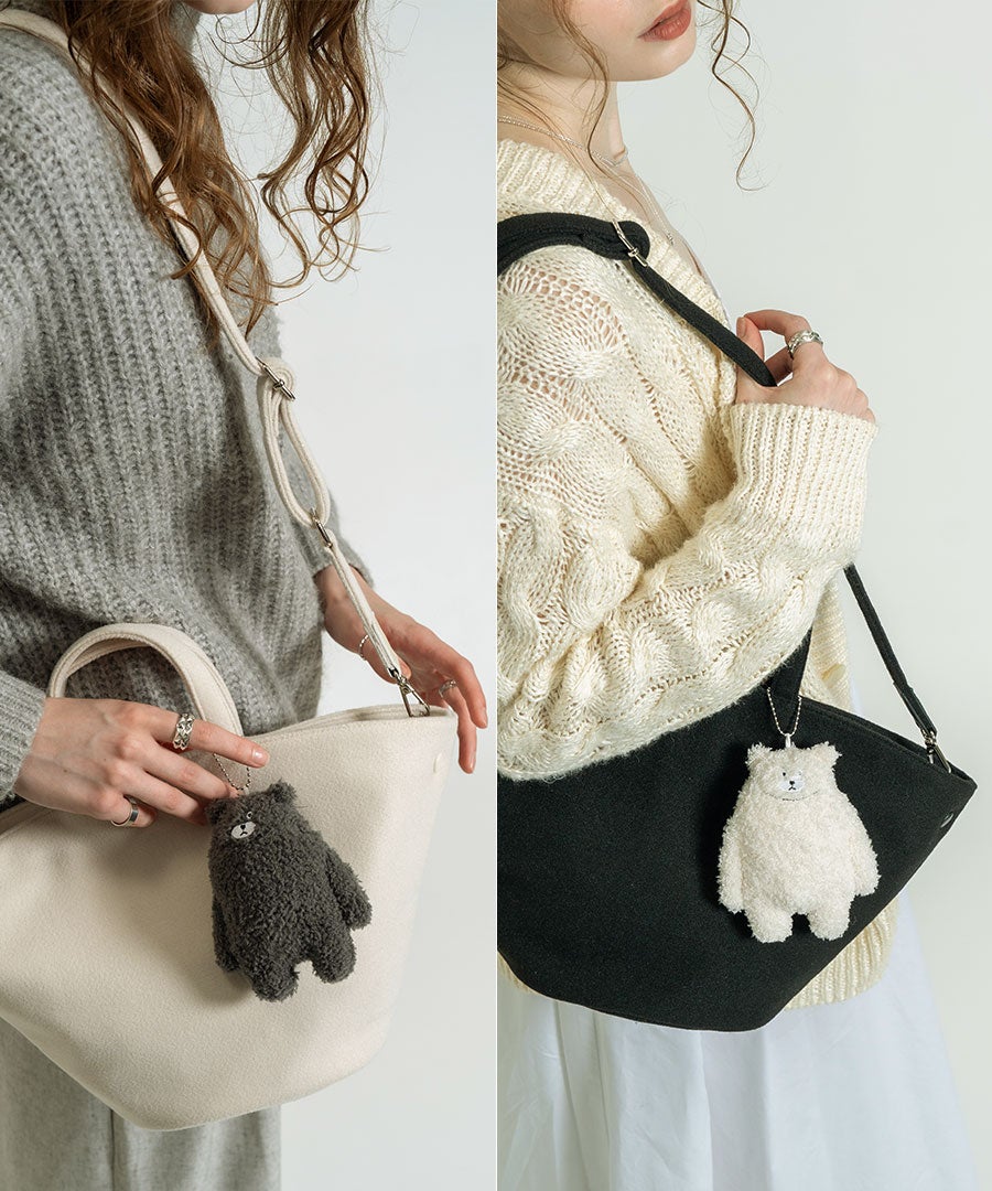 くまチャーム付き トートバッグ Bellumy ベルミー