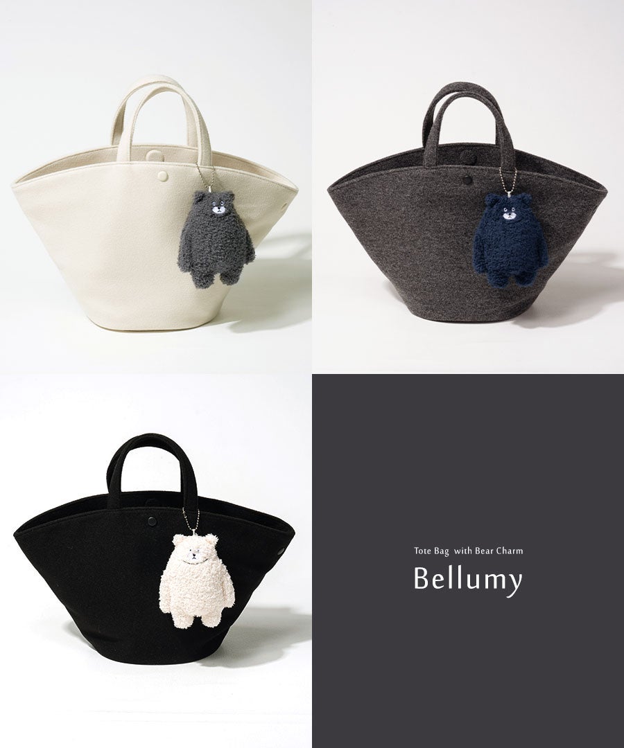 くまチャーム付き トートバッグ Bellumy ベルミー