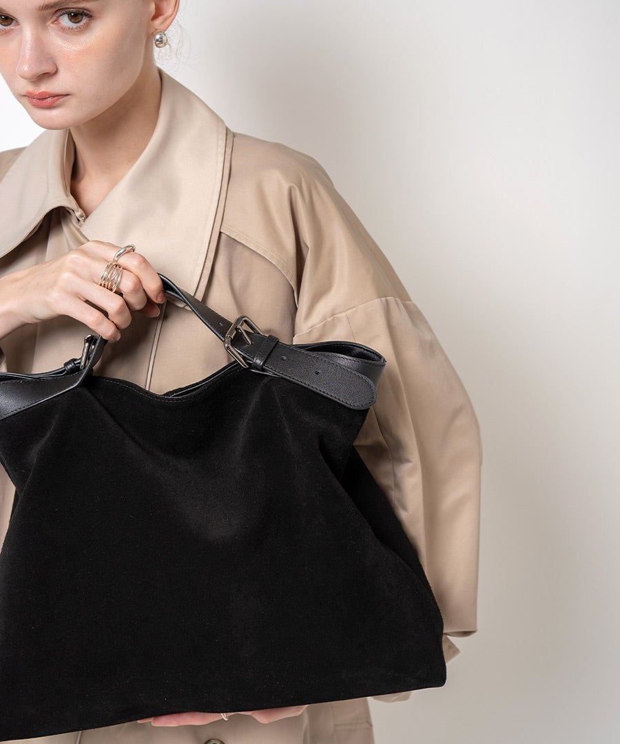 トートバッグ スエード Suviel noir スヴィエルノワール｜MAISON HAYNI
