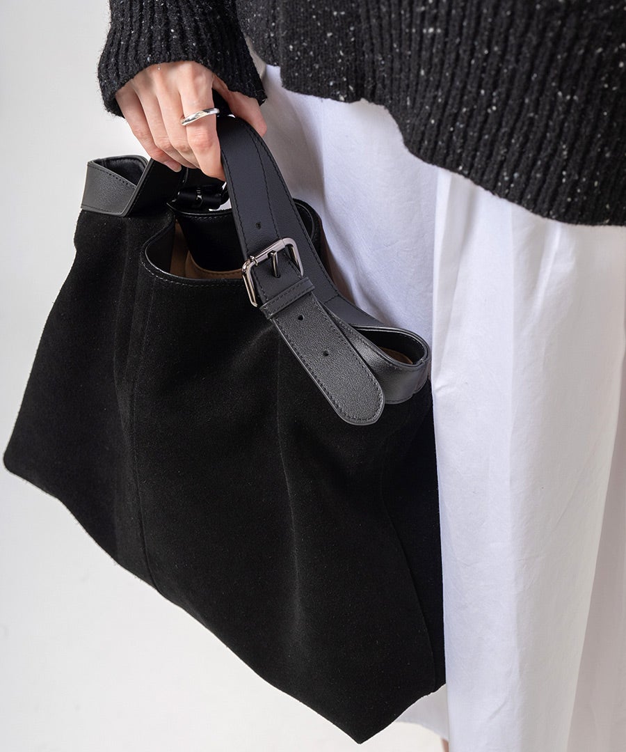 トートバッグ スエード Suviel noir スヴィエルノワール｜MAISON HAYNI