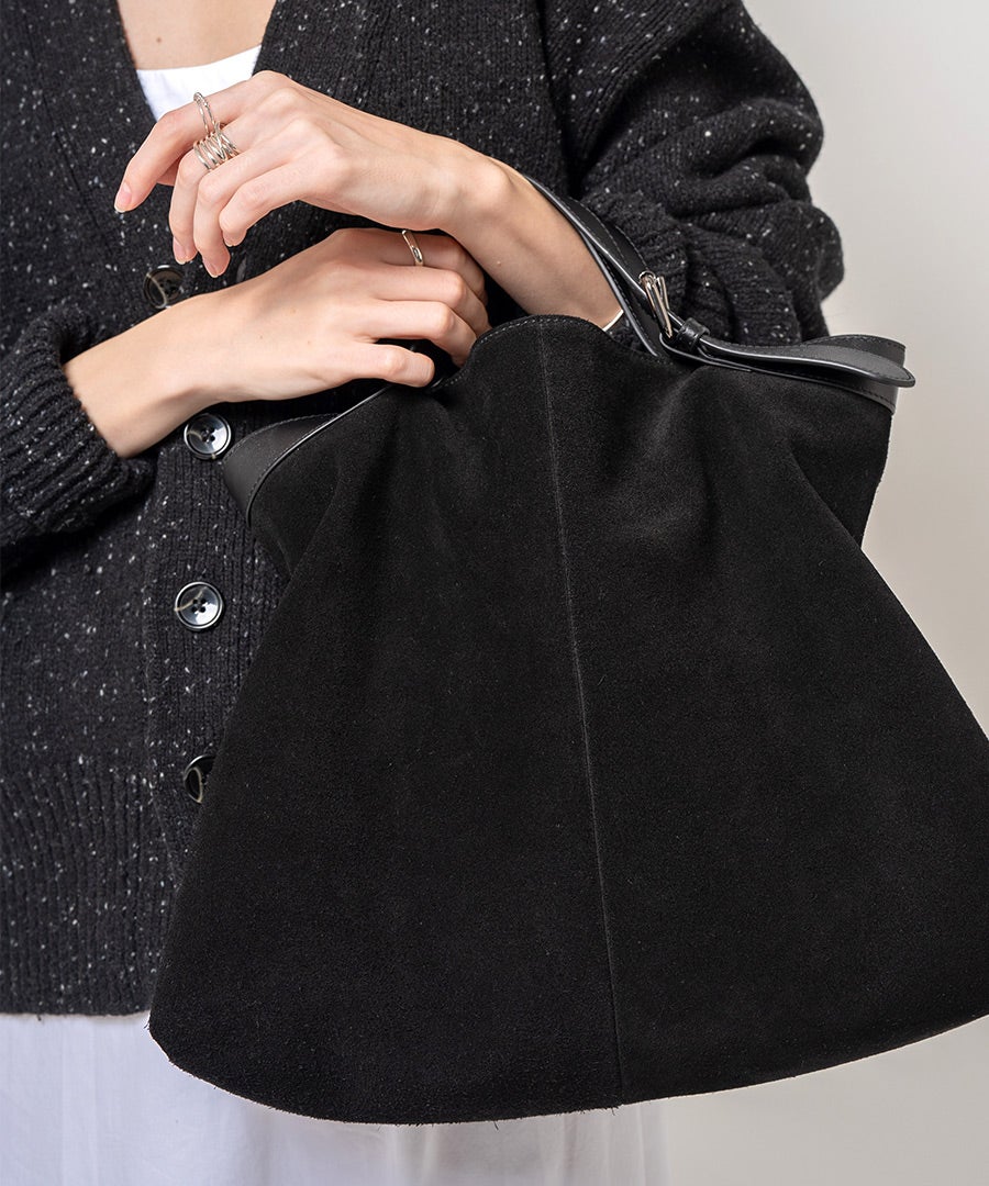 トートバッグ スエード Suviel noir スヴィエルノワール｜MAISON HAYNI