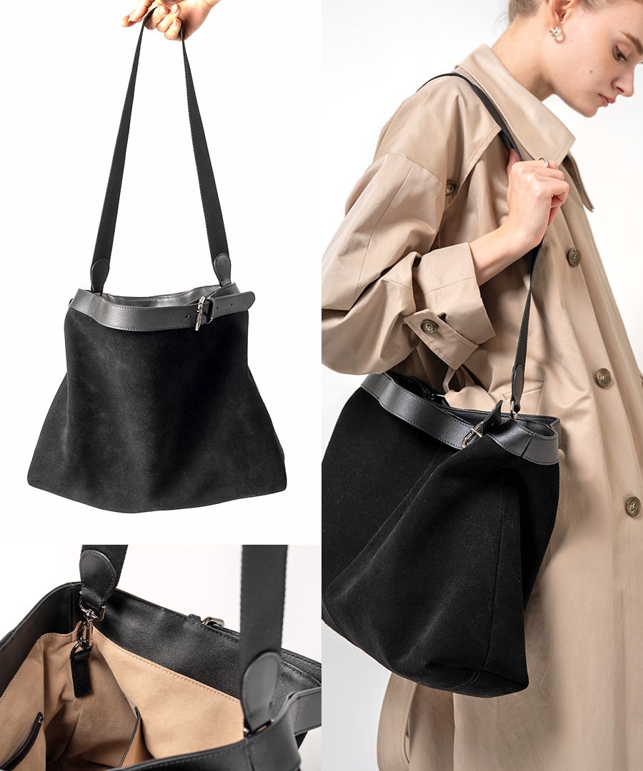 トートバッグ スエード Suviel noir スヴィエルノワール｜MAISON HAYNI