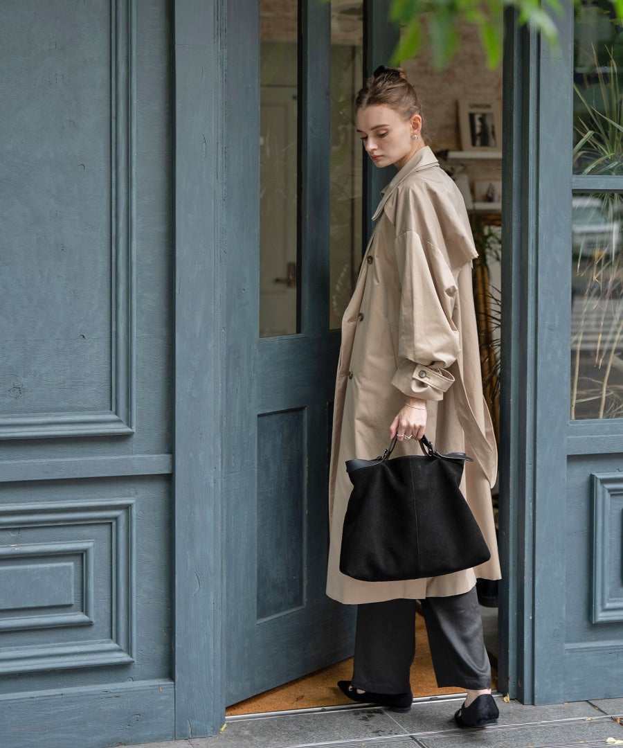 トートバッグ スエード Suviel noir スヴィエルノワール｜MAISON HAYNI