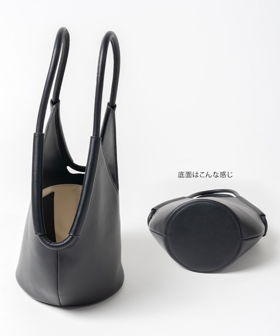 チューリップ型 ハンドバッグ 本革 makoさん×HAYNIコラボ Lahle ラーレ