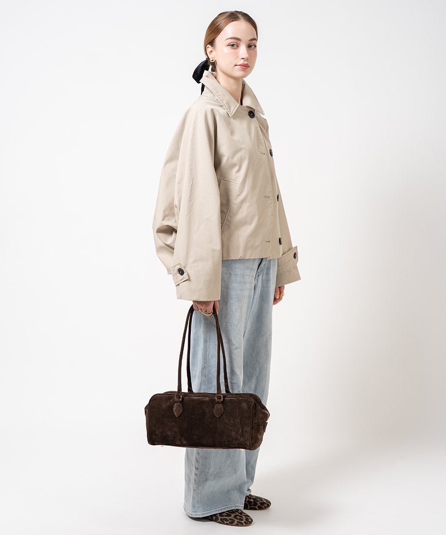 ロングハンドル ボストンバッグ スエード Donusa dax ドヌサダックス